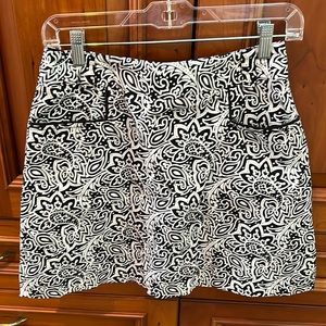 Sport Haley Paisley Black and White Golf Skort